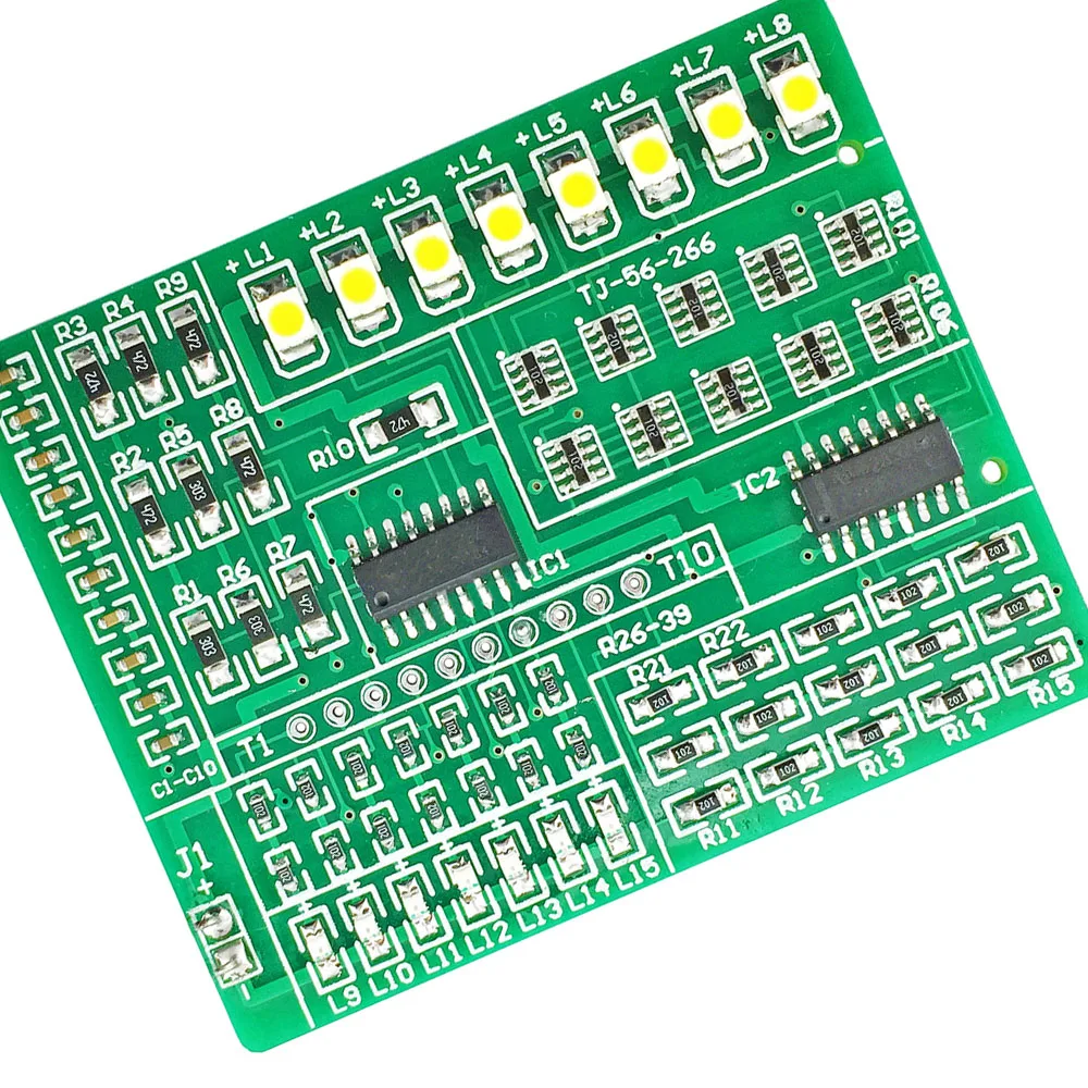 CNIKESIN Diy kit 15 color light controller 1801 SMD component welding practice board parts electronic production | Электронные