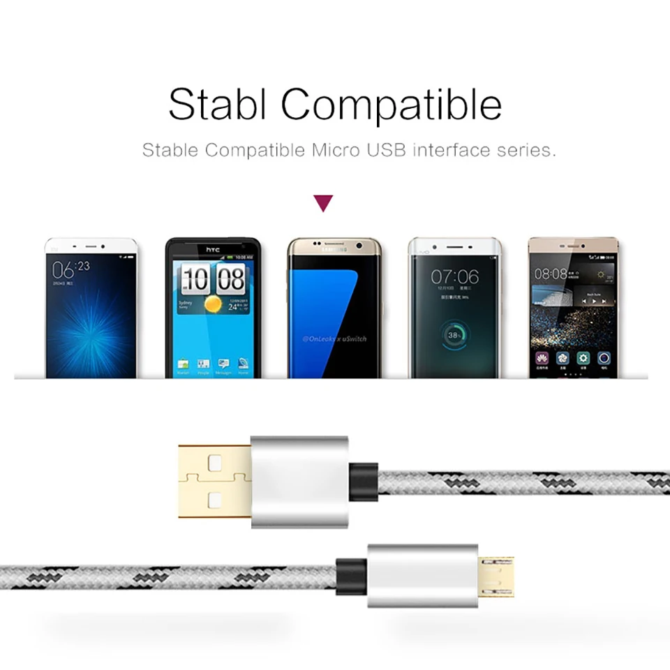 Кабель Micro USB QGeeM для Samsung Xiaomi hua wei Tablet Android кабель передачи данных зарядный шнур 1 м 2