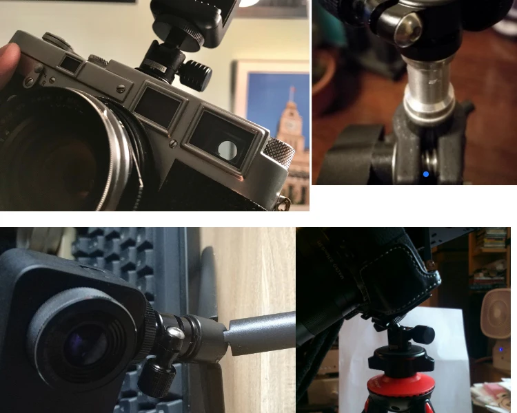 Мини-штатив с шаровой головкой dslr; 360 градусов камера монитор штатив; Видео 1/4 шаровая Головка из алюминиевого сплава go pro 4; Горячий башмак телефонные головки