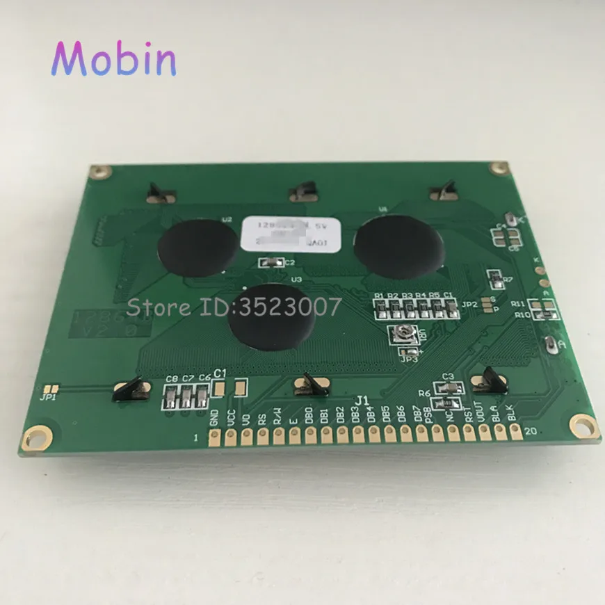 5pcs/lot LCD 12864 LCD12864 128x64 Dots Graphic Blue Color best quality Free shipping |