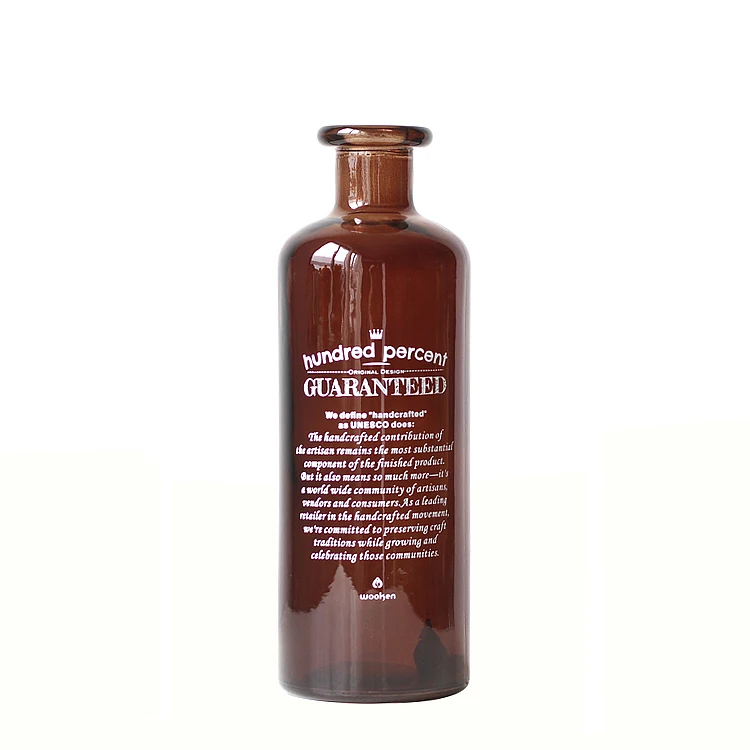 Brown Small Ретро Черный Белый Коричневый шик стеклянная банка для хранения бутылки Северный, скандинавский стол хранения бутылки Органайзер цветочный контейнер Декор - Цвет: Brown Small