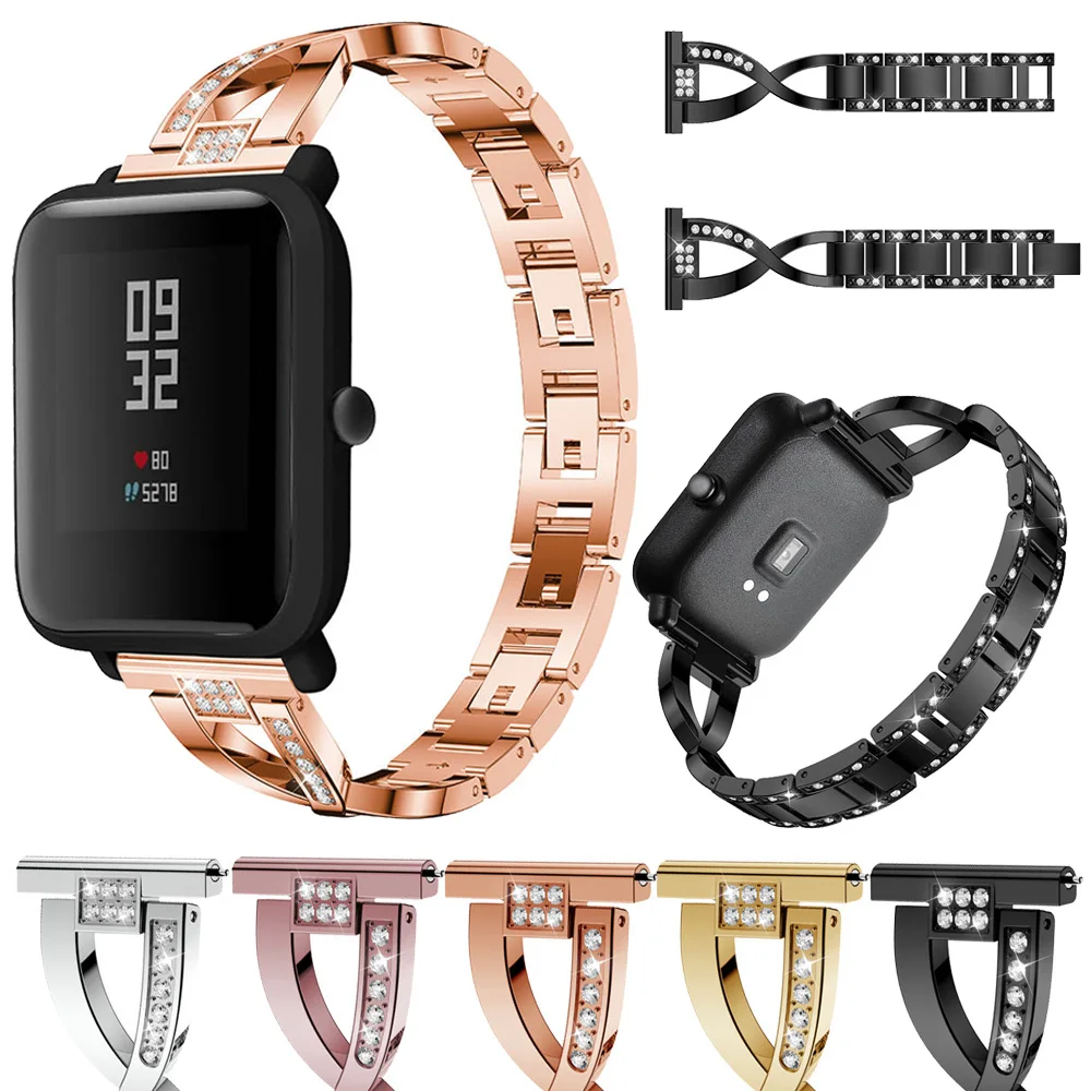 Ремешок из нержавеющей стали для Xiaomi Huami Amazfit Bip Pace Lite сменный металлический
