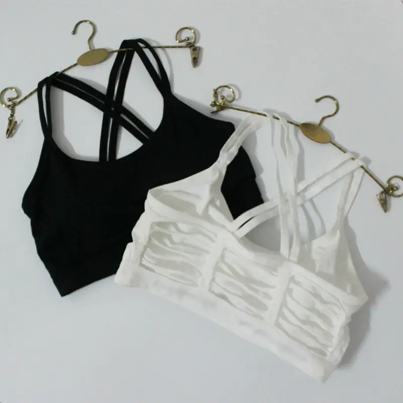 2017 Для женщин Топы корректирующие Bralet Растениеводство Топ Бюстье выдалбливают