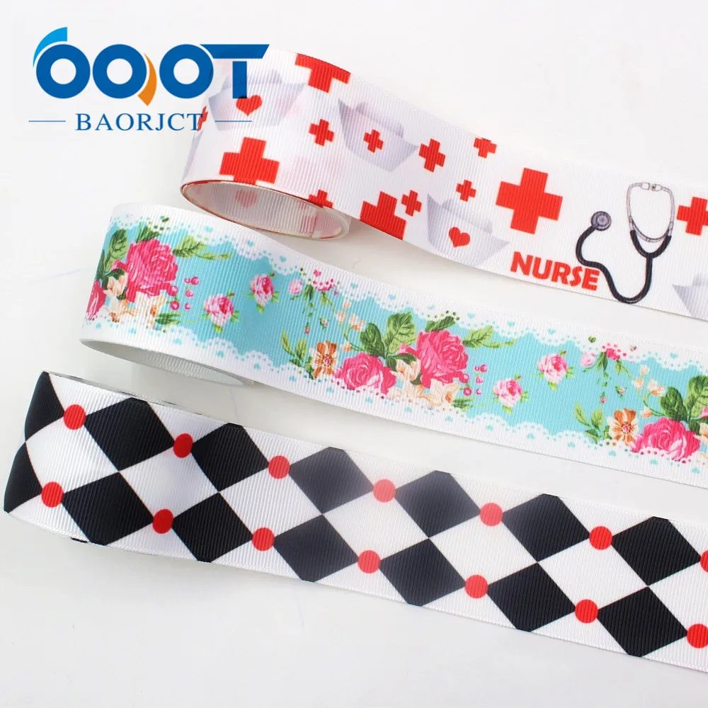 Термопечать OOOT BAORJCT ленты с принтом в виде героев мультфильмов 38 мм 10 ярдов рубчик