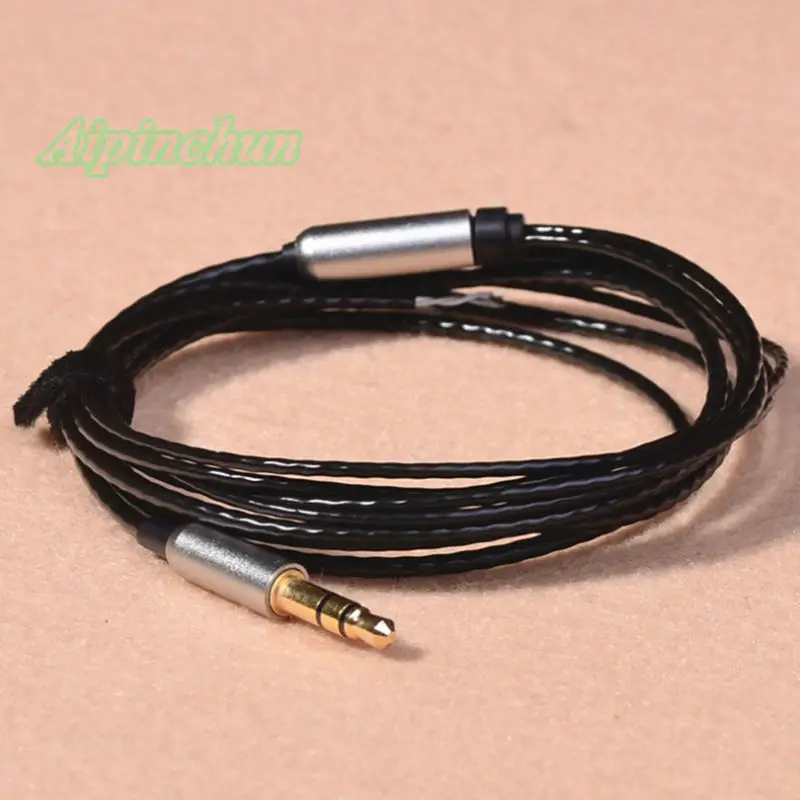 

Aipinchun Good Quality 3.5mm 3-Pole Jack DIY Earphone Audio Cable Replacement Headphone Silver-Plate OFC Wire Cord AA0229