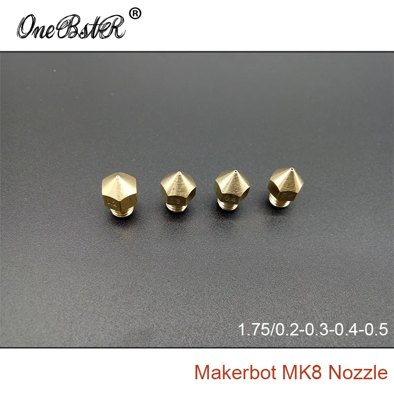 4 шт./лот Makerbot MK8 сопло 0 2 3 5 для ABS PLA 1 75 мм поставки 3D части принтера специальное