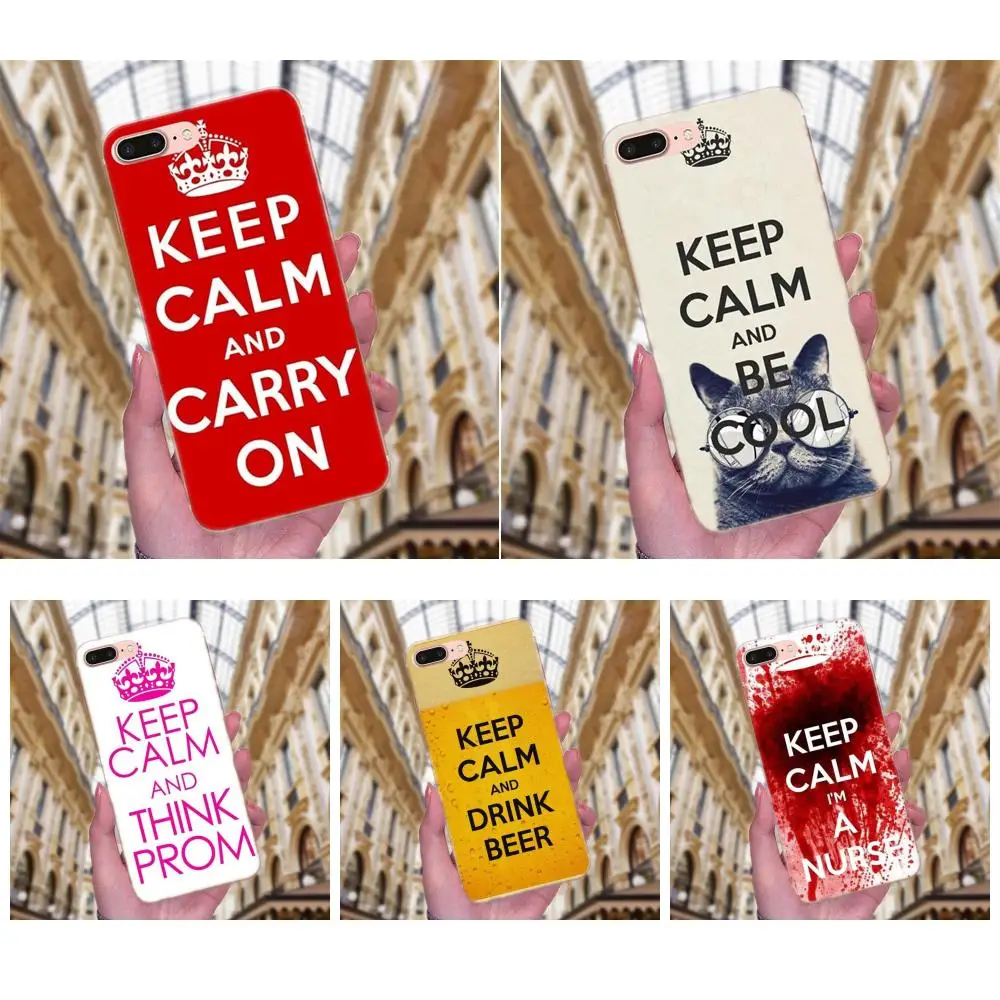 Keep Calm напиток для переноски на Горячая продажа Apple iPhone 4 4S 5 5C 5S SE 6 6S 7 8 Plus X XS Max XR ТПУ