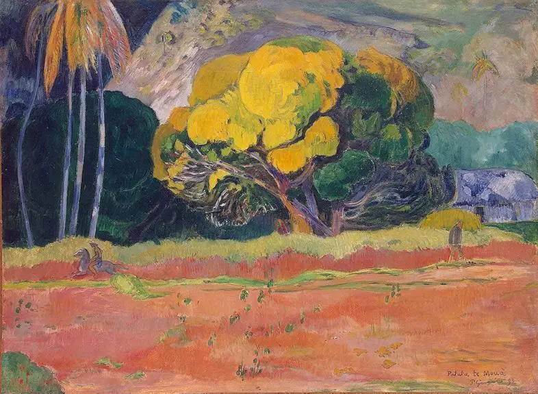 

У подножия горы от Paul Gauguin картина маслом холст высокое качество ручная роспись пейзаж художественное воспроизводство