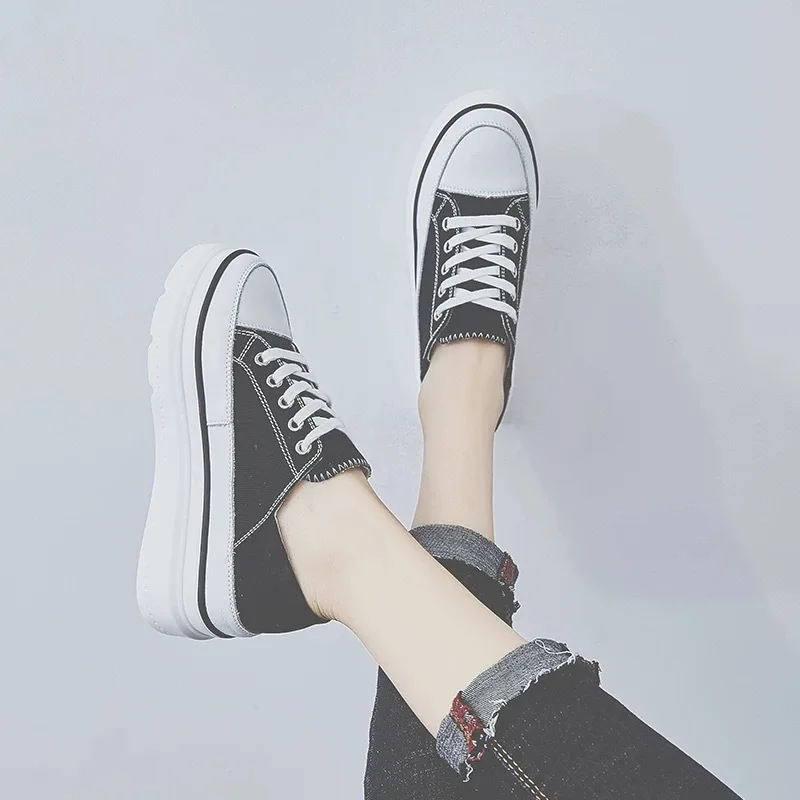 Женские кроссовки на плоской подошве Fujin желтые платформе со шнуровкой