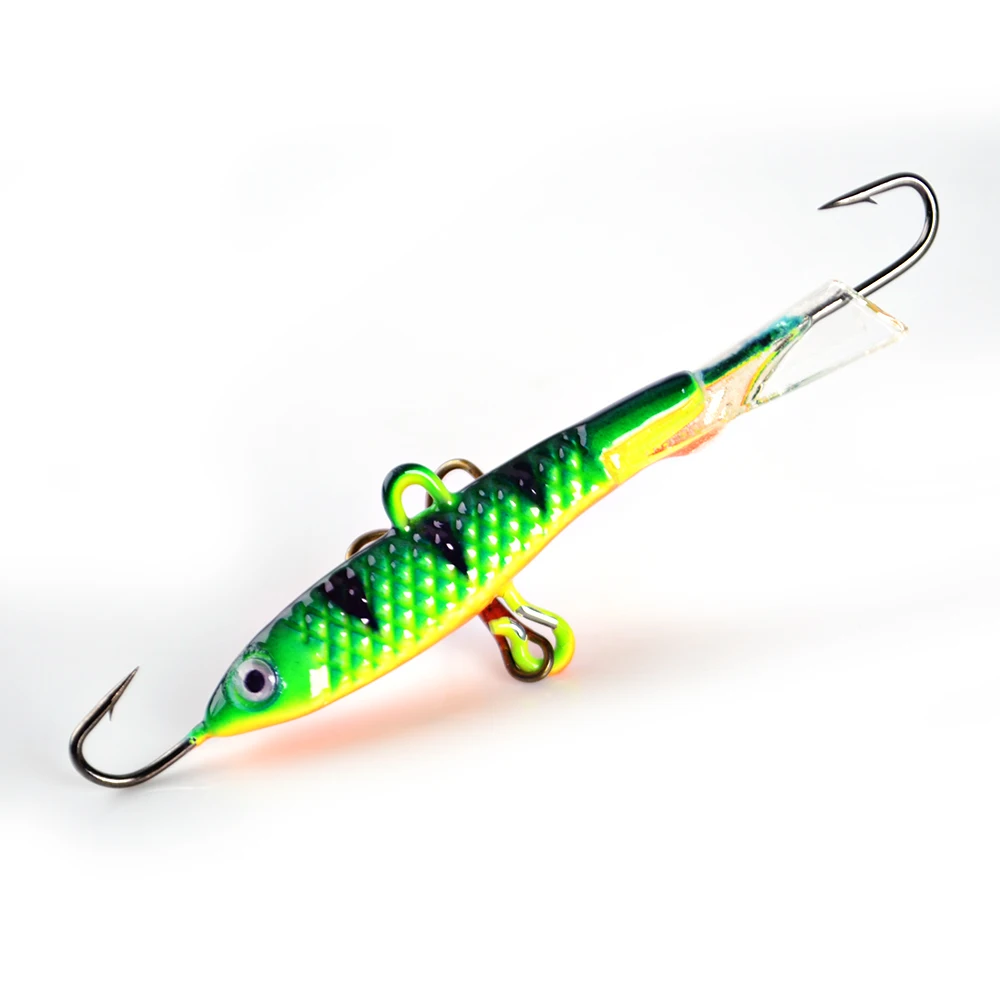 FISH KING1PC 12 г 70 мм 3D глаза 10 цветов зимняя ледяная жесткая приманка для рыбалки