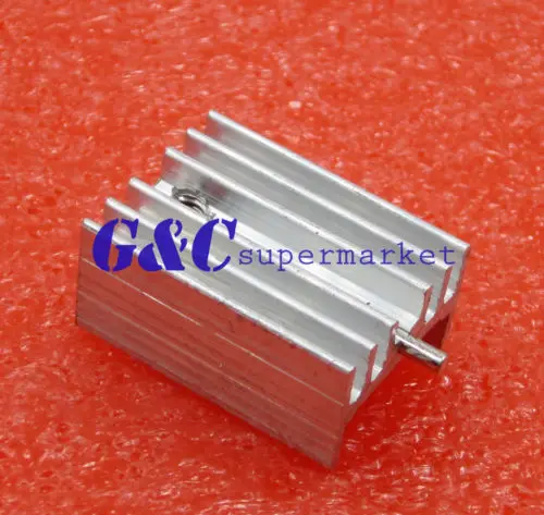 10PCS Heat Sink 21x15x10mm Aluminum TO-220 Transistors DIY | Электронные компоненты и принадлежности