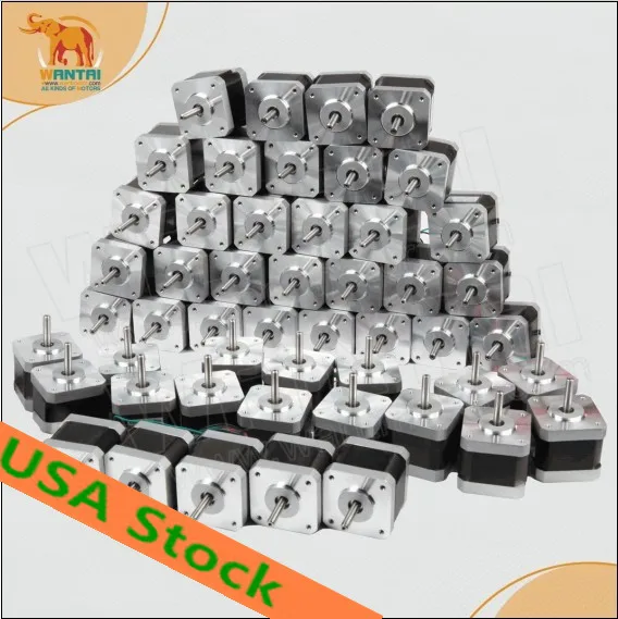 

Ship From USA! Wantai 60PCS Nema 17 Stepper Motor 42BYGHW811 4800g.cm 48mm 2.5A 4-Lead 2Phase 3D Desktop Printer Reprap