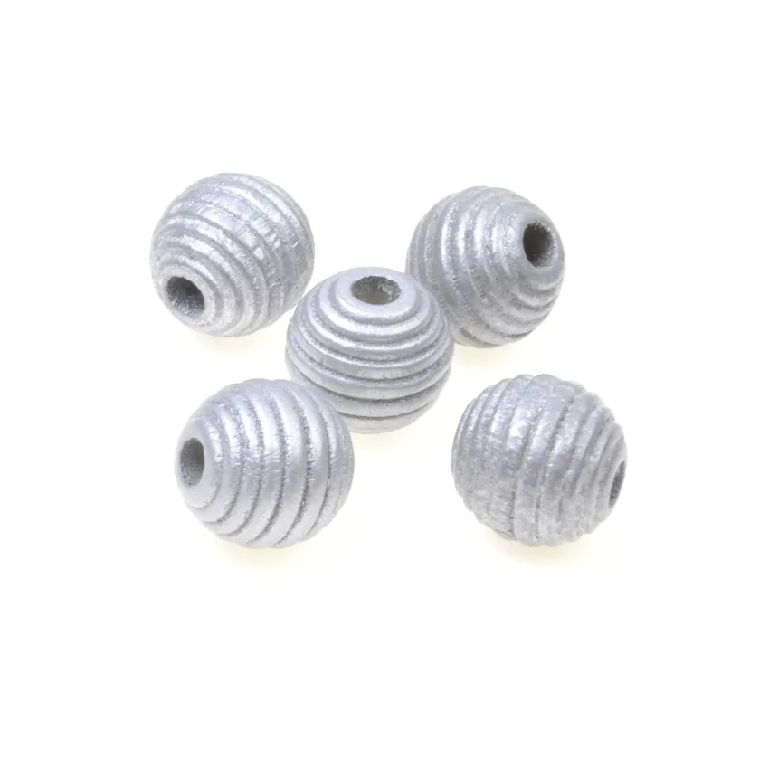 MIAOCHI DIY 20PCs 20mm Thread Beehive Wooden Beads For Jewelry Making Crafts Kids Toys Teething Spacer Beading | Украшения и