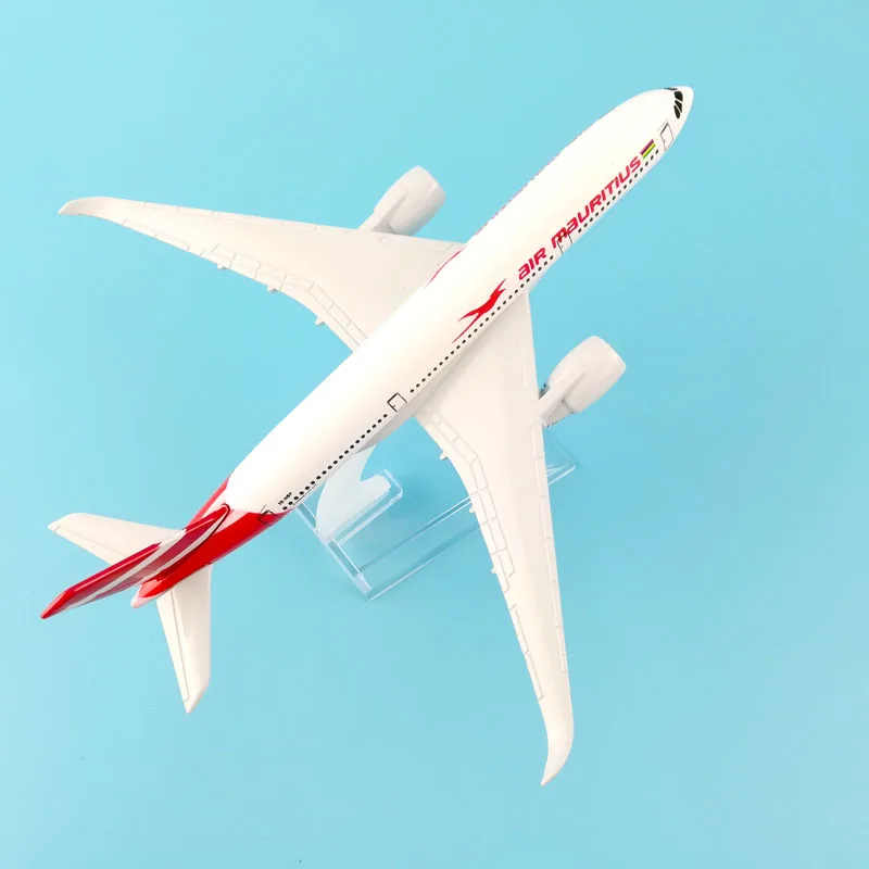 Игрушечная модель самолета MAURITIUS AIRLINES из металлического сплава 16 см подарок на
