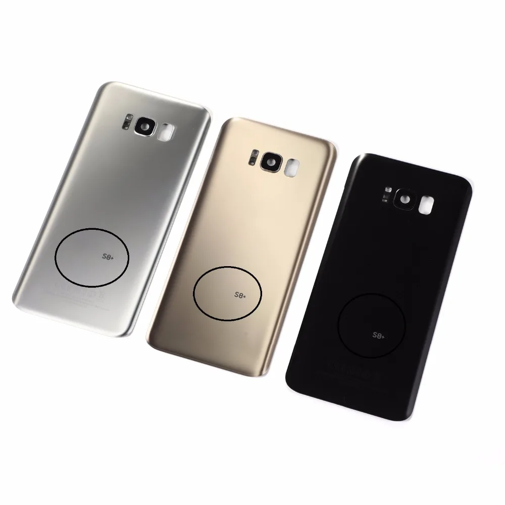 

Для Samsung S8 G950F S8 + S8 Plus G955F Корпус аккумулятор стеклянная Задняя крышка объектива камеры + наклейка