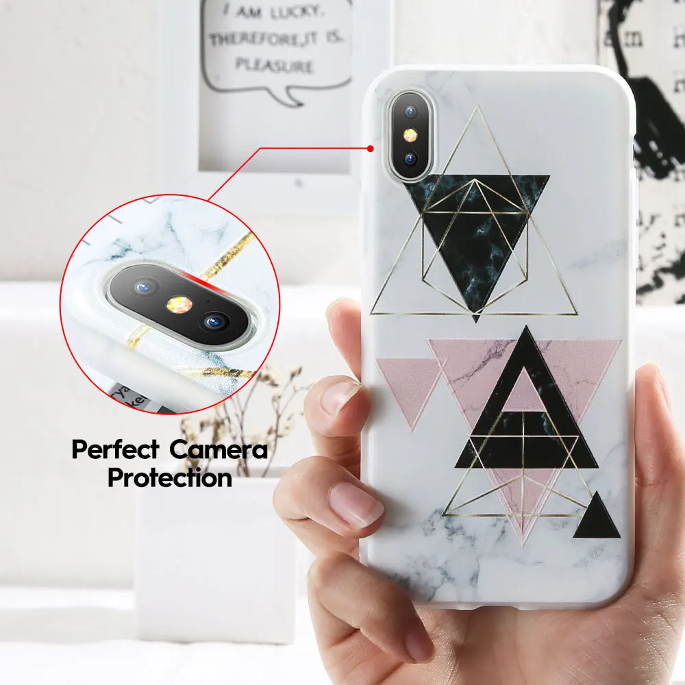 KISSCASE силиконовый чехол для Samsung Galaxy S8 S9 плюс треугольная Геометрия Мрамор A7 A6 A5 J3 J5