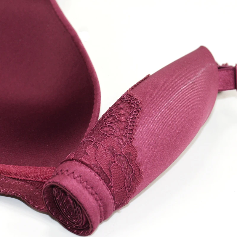 Оранжевый 2019 Новый женский бесшовный кружевной бюстгальтер базовый мягкий