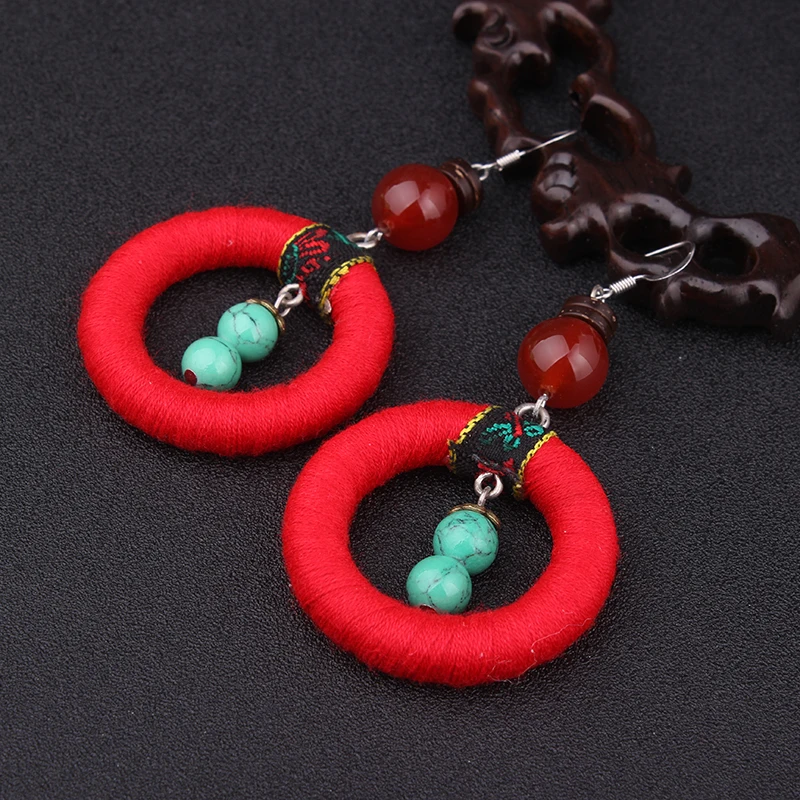 Круглые серьги ручной работы Винтажные в этническом стиле|dangle earrings|earrings dangleethnic