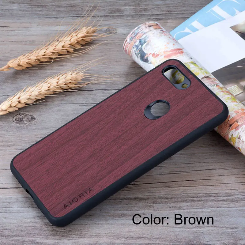 Brown Чехол для Xiaomi mi 8 Lite mi 8 funda с узором из дерева, кожаный чехол с силиконовым покрытием для телефона для Xiaomi mi 8 Lite mi 8 чехол coque capa - Цвет: Brown