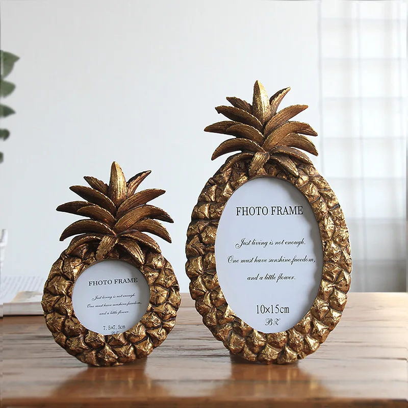 Винтажная золотистая и серебристая фоторамка в европейском стиле для стола