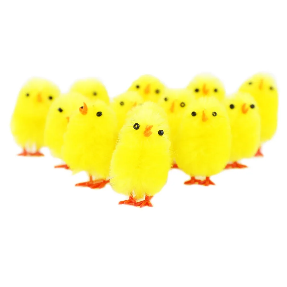 2017 Бесплатная доставка 36 шт./упак. Желтые мини маленькие цыплята милое пасхальное