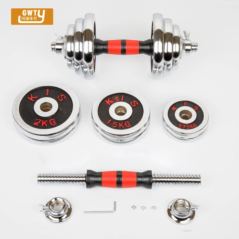 20 кг Регулируемый набор гантелей для фитнеса и бодибилдинга колпачок штанга