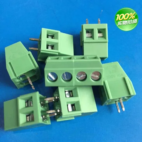 Клеммные блоки KF128 KF128L резьбовые клеммные типа PCB 5 08 мм 0 2P 3P с прорезями из латуни