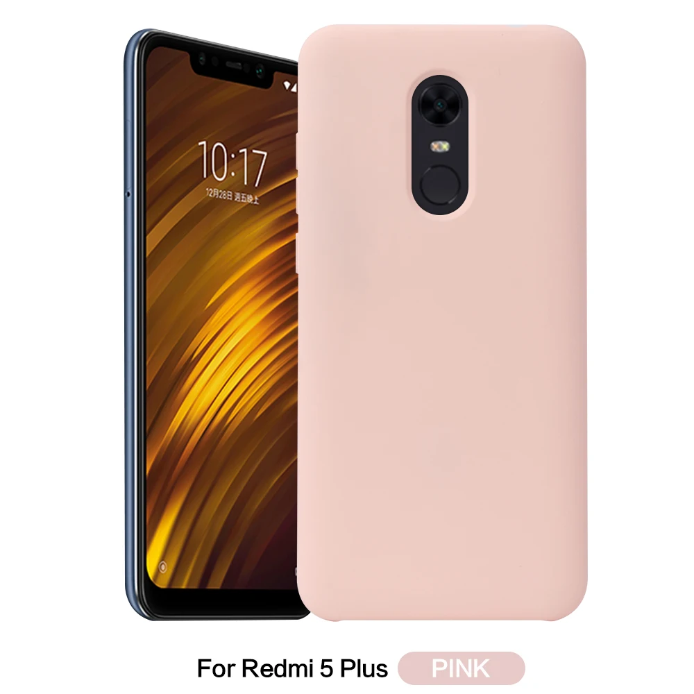 Чехол для Xiaomi Redmi 5 Plus, мягкий силиконовый чехол из ТПУ с шелковистым покрытием, чехол s для Xiomi Xiaomi Redmi 5A Redmi 5 Plus, чехол для телефона - Цвет: Розовый