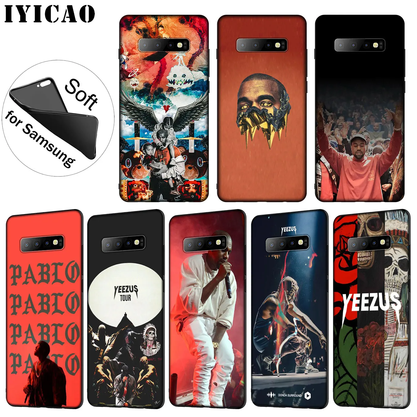 Мягкий силиконовый чехол для телефона IYICAO Kanye West Yeezus Samsung Galaxy S20 Ultra S10 Lite S9 S8 Plus S6 S7