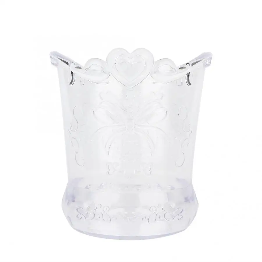 Transparent Makeup Brushes Storage Container Pencil Case Home Desk Decoration Stationery Gifts Make up Tool
