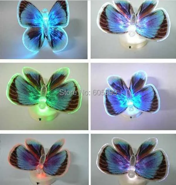 Фигурка миниатюрная Ночная лампа красочное волокно оптическая бабочка ночная