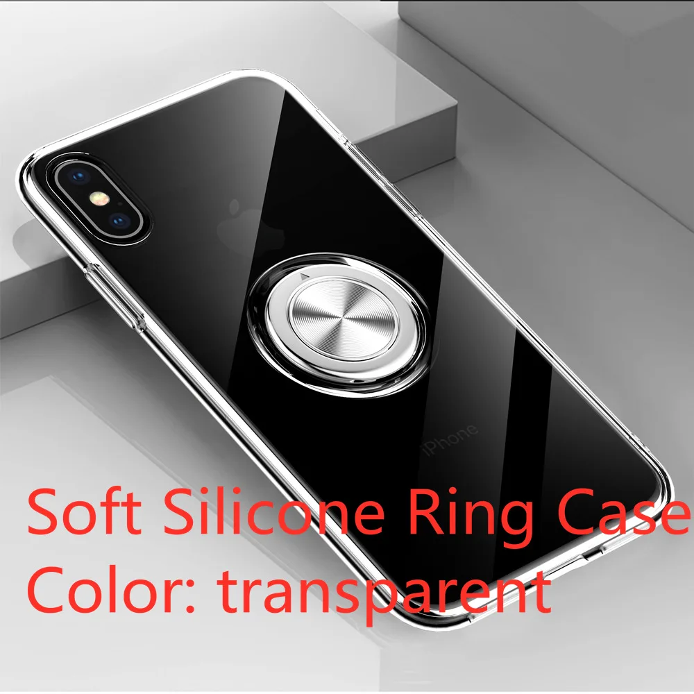 Soft transparent Чехол для Xiaomi mi 9, мягкий прозрачный чехол для телефона для Xiaomi mi 9 SE, чехол mi 9 mi 9SE, кольцо-держатель, магнитный автомобильный силиконовый чехол - Цвет: Soft transparent