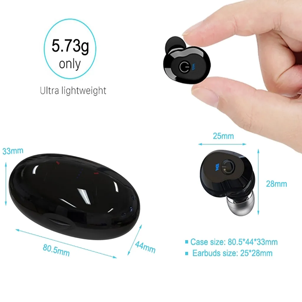 Беспроводные бинауральные наушники VOBERRY Twin Bluetooth 4 2 стереонаушники для музыки