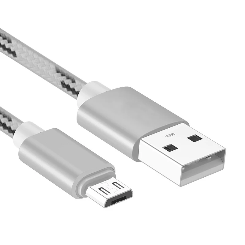 Micro USB кабель 1 м 2 а нейлоновый для быстрой зарядки и передачи данных Android