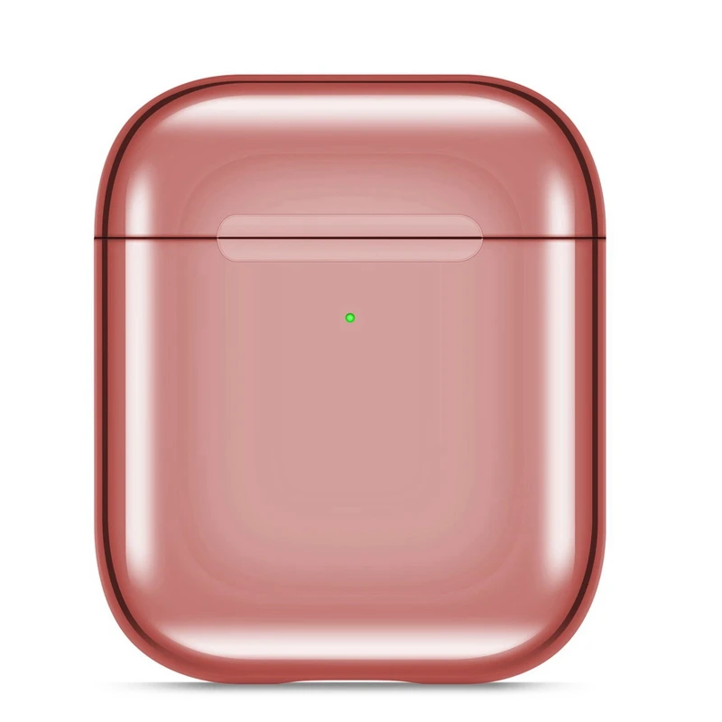 Чехол для Airpods 2 Чехол Air pods, силиконовые аксессуары, Роскошный чехол для Apple AirPods, защитный беспроводной чехол для зарядки - Цвет: Rose Gold