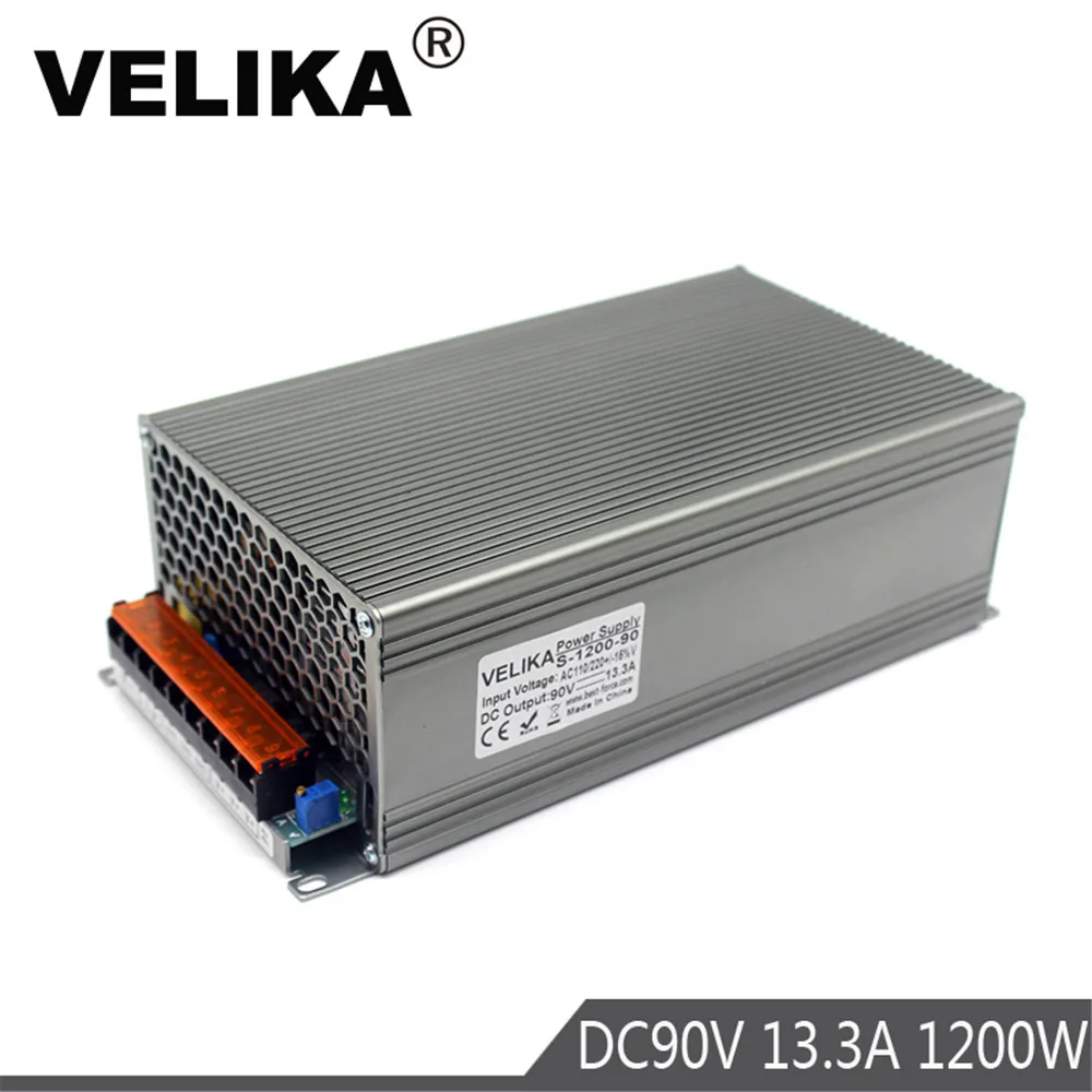 Профессиональный импульсный источник питания 90V 13.3A 1200W Трансформатор 110V 220V AC к