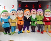 high quality of the seven dwarfs mascot costume christmas cartoon character costumes free shipping