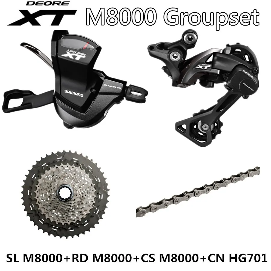 SHIMANO DEORE XT M8000 Группа Комплект горного велосипеда MTB 1x11 speed 40T 42T 46T SL + RD CS CN рычаг