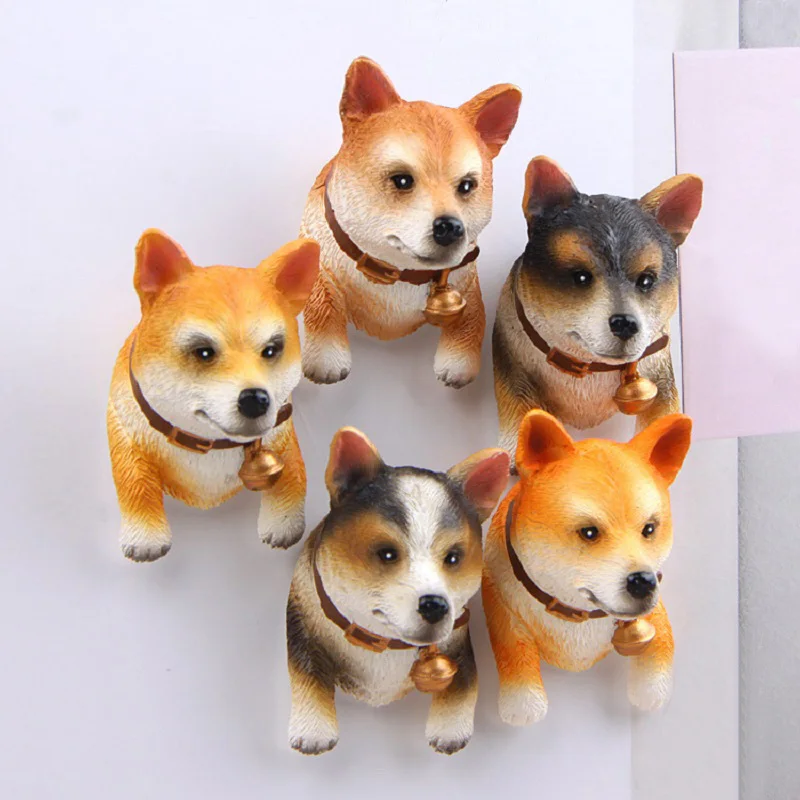Трехмерные магнитные холодильники Corgi Dog сувенирные смола украшения