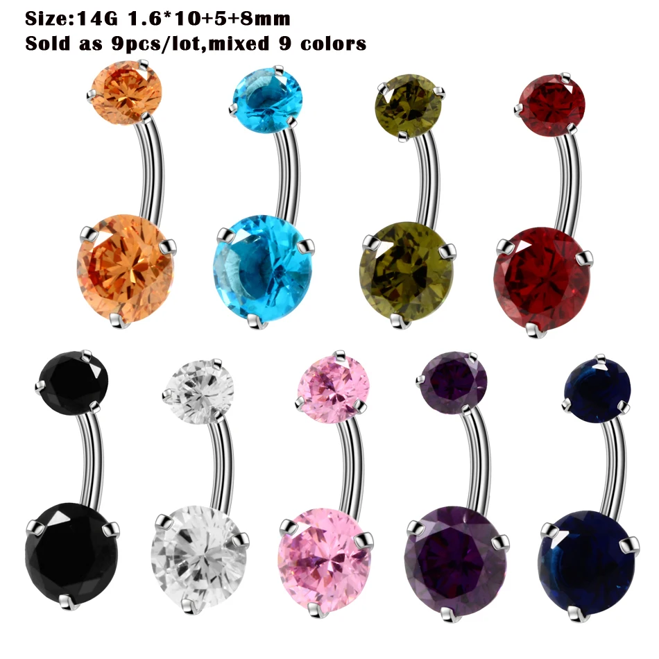 9pcs/lot Steel Nose Rings Ear Helix Piercings Eyebrow Ring Piercing Ombligo Labret Tragus Lobe Conch Earring | Украшения и