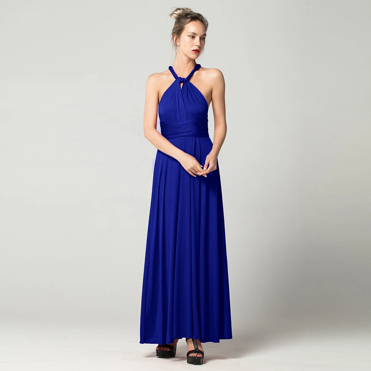 Royal Blue Сексуальное длинное платье подружки невесты, официальное многоходовое платье-трансформер, бесконечность, макси платье, красные открытые вечерние платья с повязкой, Vestidos FICUSRONG - Цвет: Royal Blue