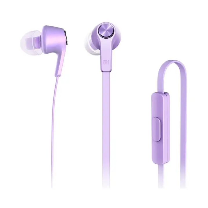purple Оригинальные Xiao mi наушники mi Piston яркие наушники 3,5 мм в уши с mi c для mi 9T A3 Red mi K20 8 8A 7 6 6A 5 5A Note 8 7 Pro - Цвет: purple