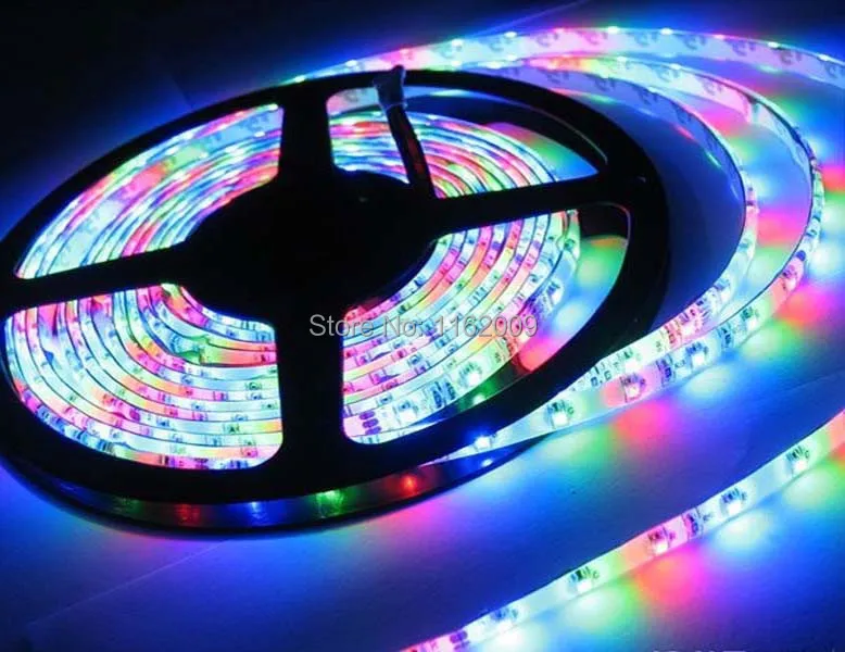 5 м/рулон 300 светодиодный RGB SMD 3528 гибкий неводонепроницаемый(IP20) Светодиодный светильник с ИК-пультом дистанционного управления 44key