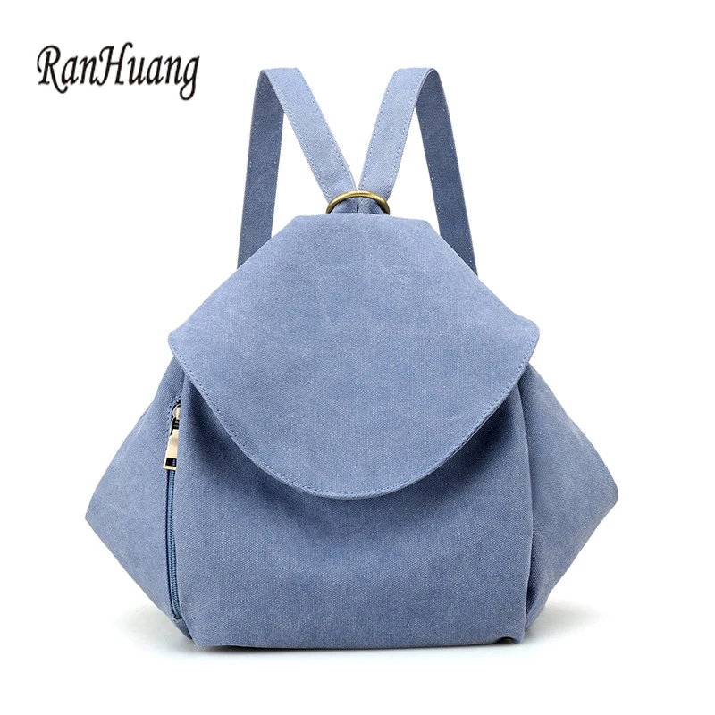 

RanHuang New 2021 Women Canvas Backpack Fashion Backpack High Quality School Bags For Teenage Girls Casual Rucksacks Satchel A96
