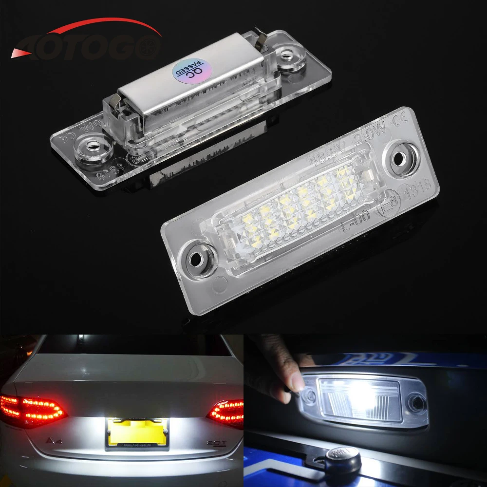 2 шт. Автомобильные светодиодные лампы для номерного знака VW Touran /Passat B6 5D /Jetta