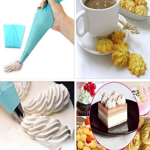 3 Sizes Silicone Cream Bags Crowded Flower Reusable Icing Piping Pastry Bag DIY Cake Decorating Tool |