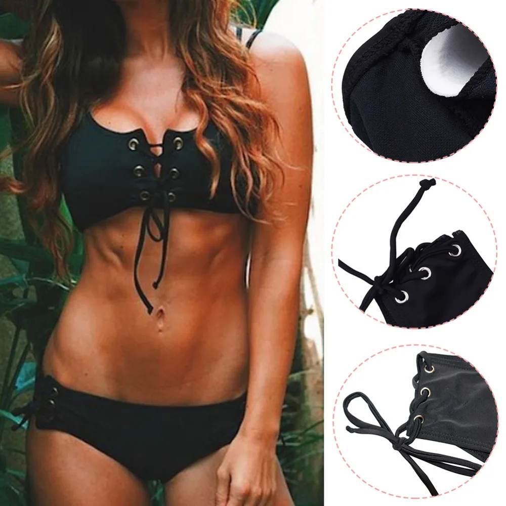 2017 сексуальные бикини женский купальник бандажная пляжная одежда купальные