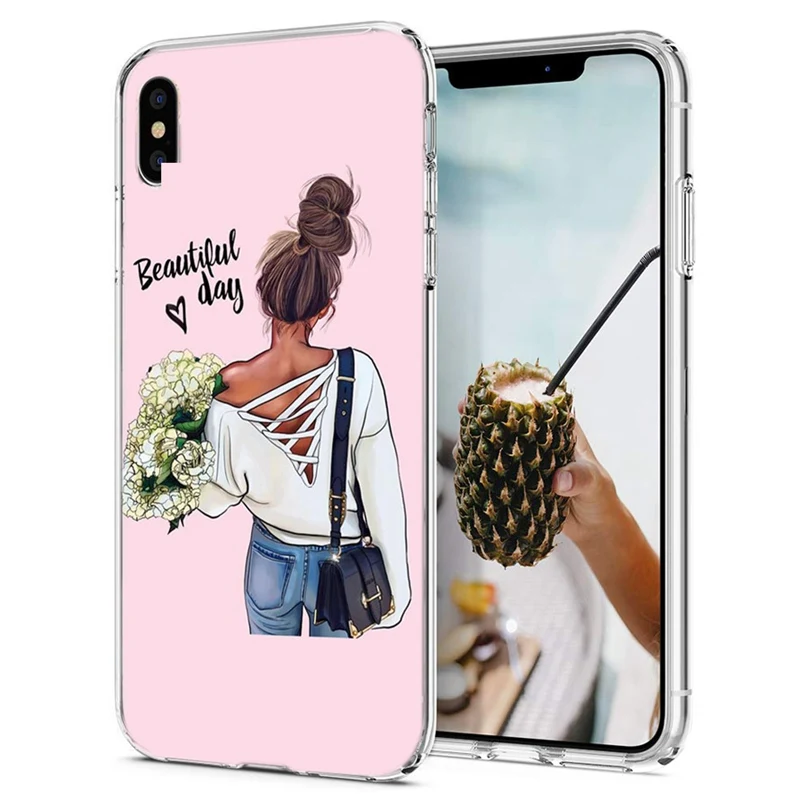 TPU Luxury For iPhone 7 8 Plus 6 6s X XS XR Max Cover Design Colorful star meteor life flower Back Fundas E162 |