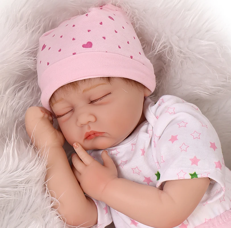 

Fashion NPK dolls bebes reborn 22"55cm silicone reborn babies dolls children sleeping playmate toy dolls gift bonecas