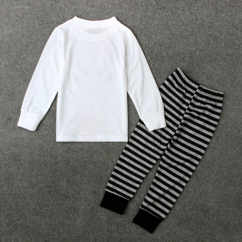 2017 новая одежда для мальчиков Симпатичная Новогодняя пижама с длинными рукавами